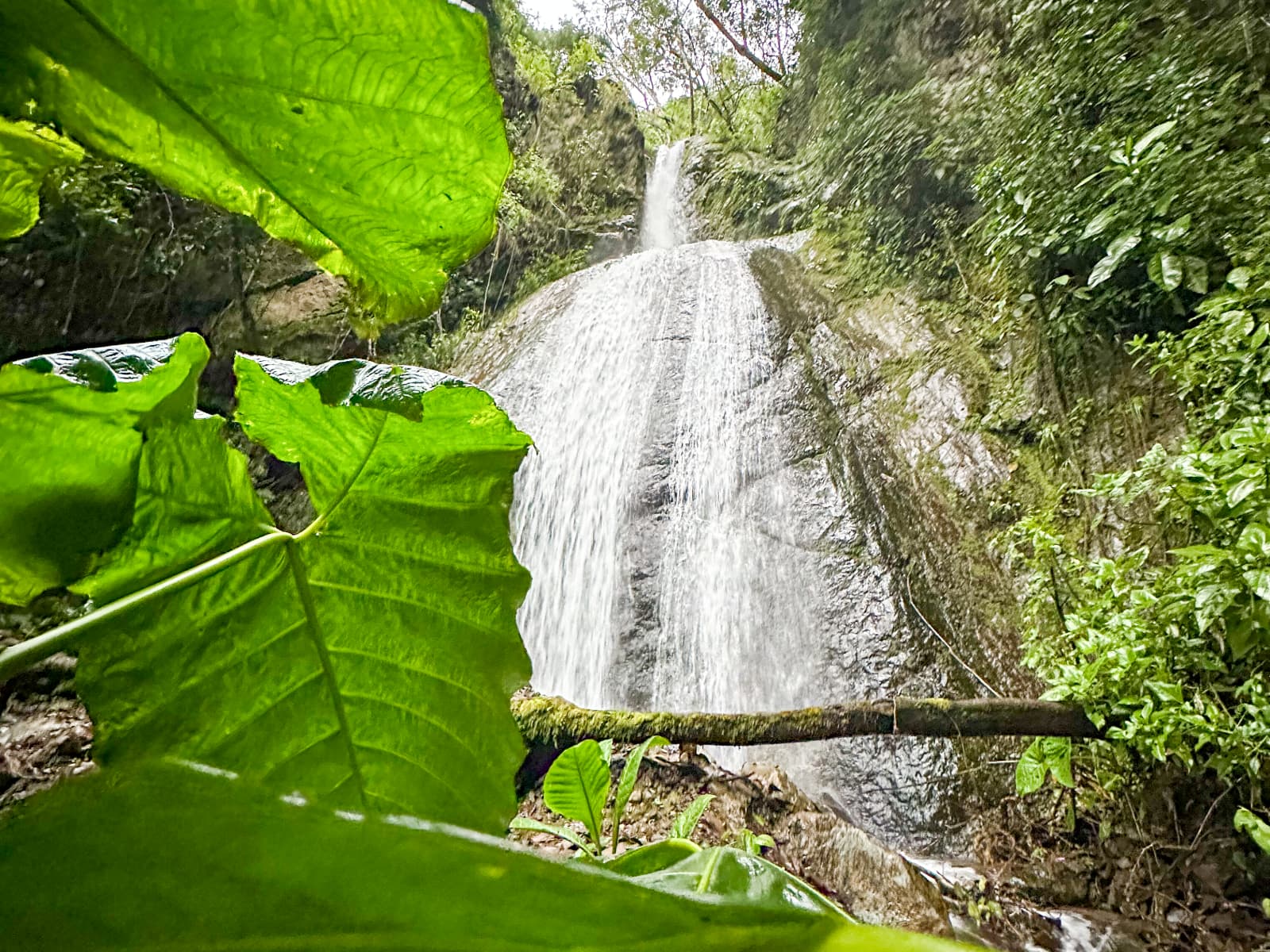 Secluded waterfall near the retreat